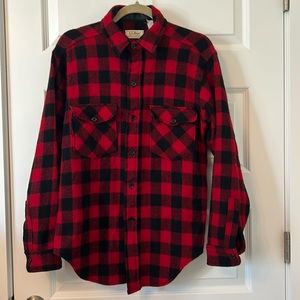 Vintage L.L. Bean plaid wool Maine Guide shirt M